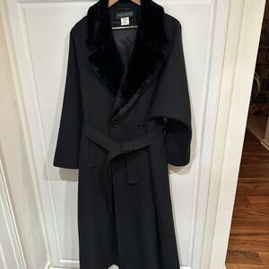 Harve Benard Faux Fur Wool Long Coat Size 14
